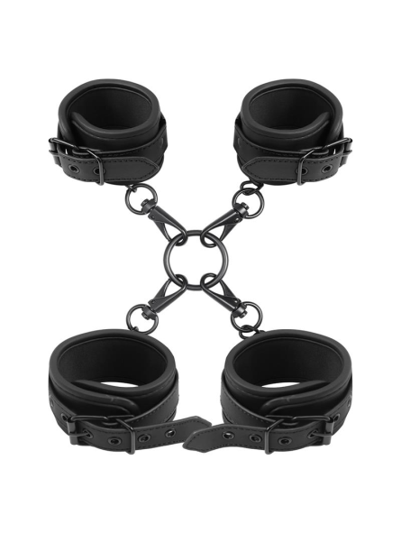 SET DE ESPOSAS PARA TOBILLOS Y MUÑECAS CUERO VEGANO SET DE ESPOSAS PARA TOBILLOS Y MUÑECAS CUERO VEGANO