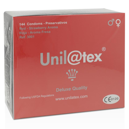 Preservativos 144 Uds Rojo/Fresa Unilatex