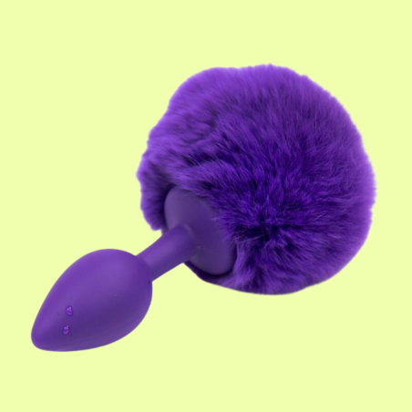 PLUG SILICONA POMPON MORADO