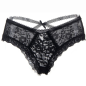 Panties de Encaje Floral Queen Lingerie Negro