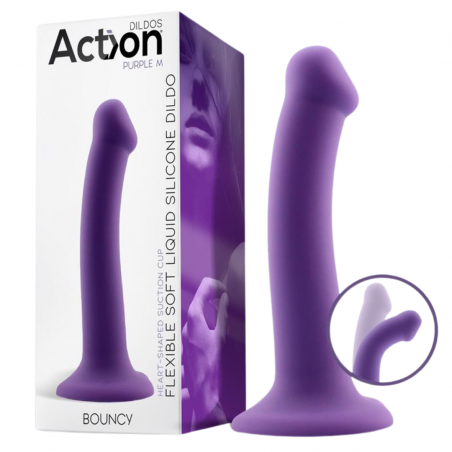 Dildo Bouncy Silicona Líquida Hiper Flexible 18CM