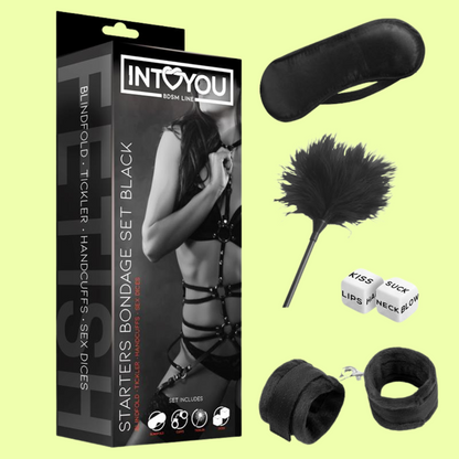 Set de Bondage Negro 4 Piezas