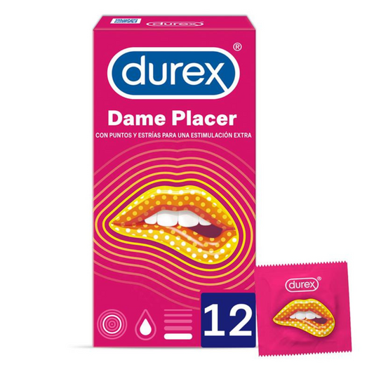 Preservativos Estriados Dame Placer 12 Uds Durex