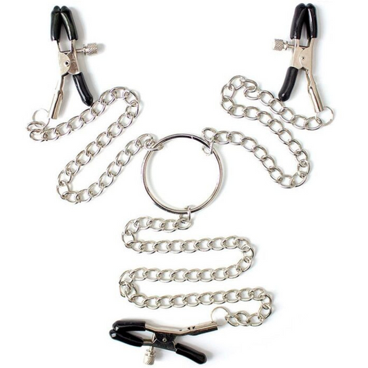 PINZAS PARA PEZONES Y CLITORIS CON CADENA METAL