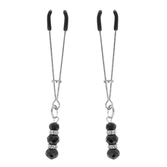 PINZAS PARA PEZONES CON TRIPLE BOLA NEGRO